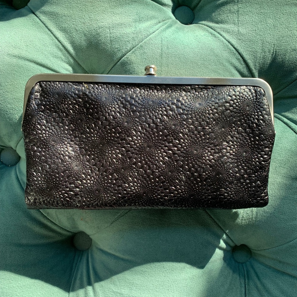 Hobo black clutch wallet